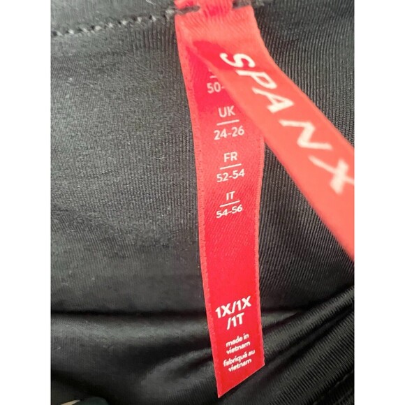 SPANX Shape Faux Leather Patent High Rise Leggings Black  Slimming Size 1X - Picture 5 of 9